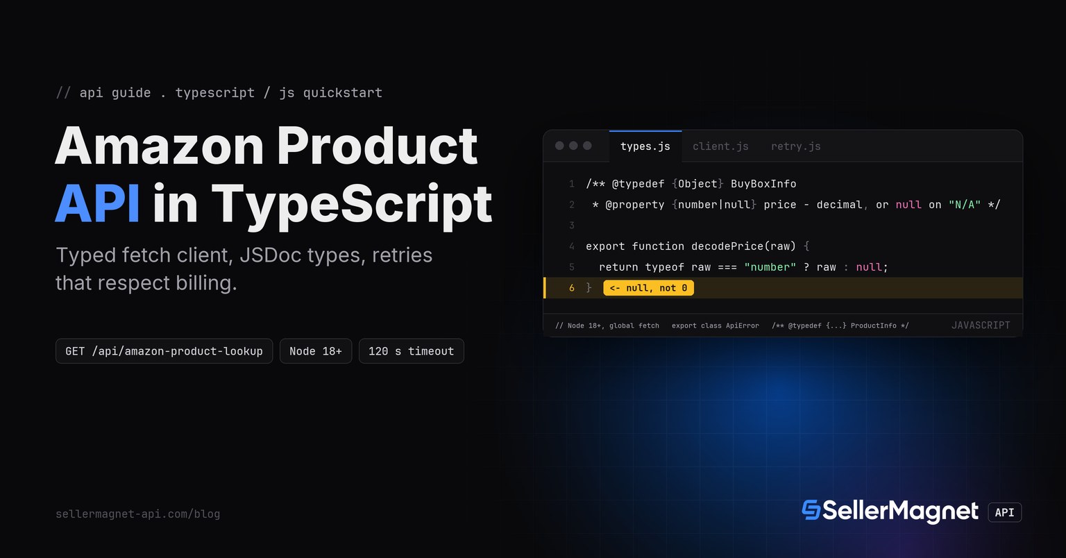 Code editor with the TypeScript style JSDoc type for buyBoxInfo.price that keeps null instead of 0 when the API sends N/A